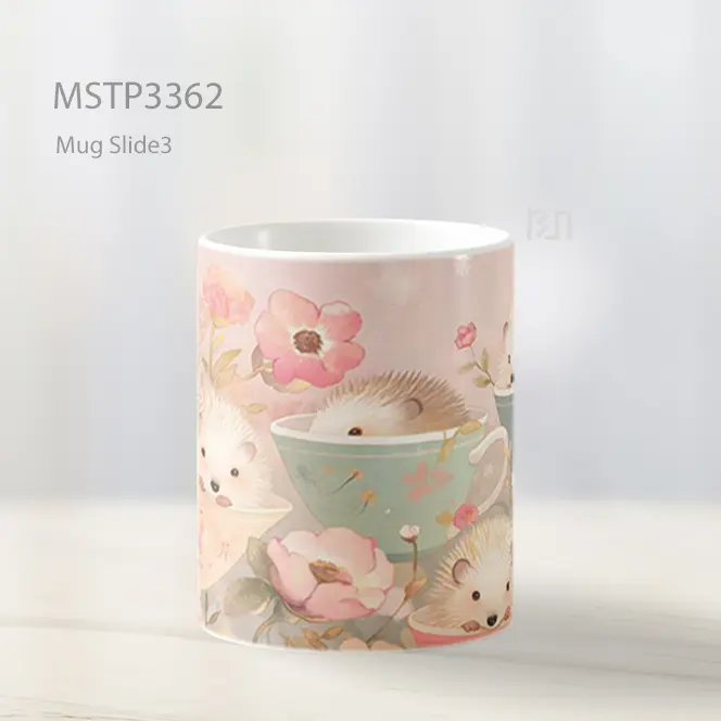 Kucing Dalam Bunga Mug MSTP3362 - All-side / Desain