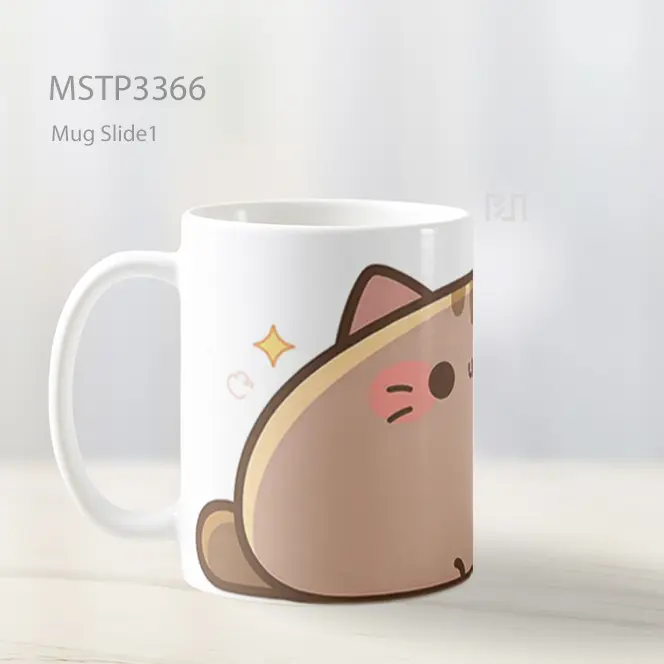 Kucing Gemuk Chibi Mug MSTP3366 - All-side / Desain