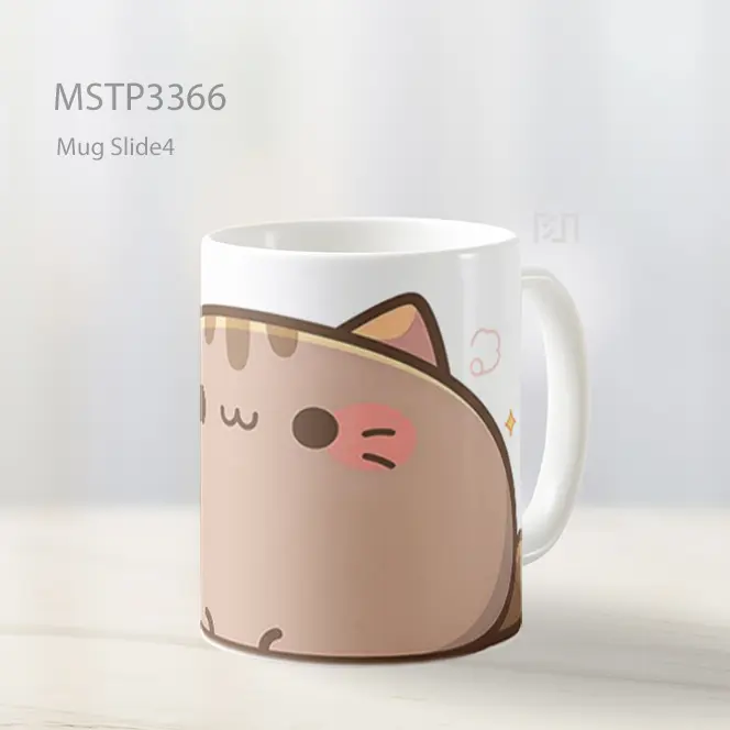 Kucing Gemuk Chibi Mug MSTP3366