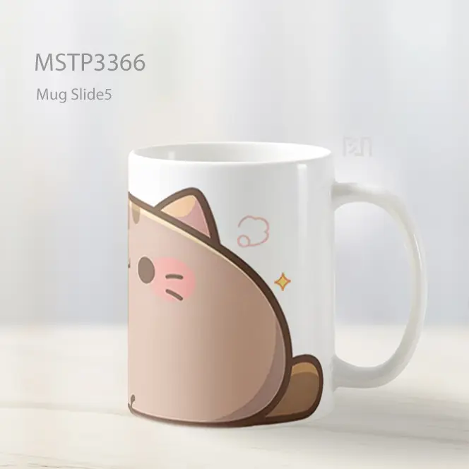 Kucing Gemuk Chibi Mug MSTP3366 - All-side / Desain