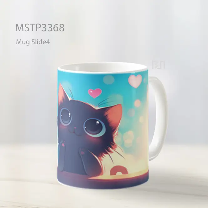 Kucing Hitam Lucu Mug MSTP3368