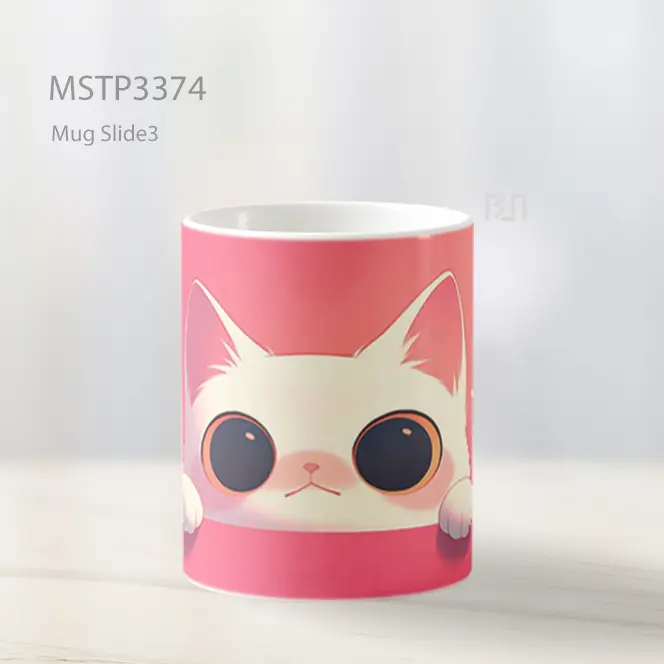 Kucing Mata Bulat Mug MSTP3374 - All-side / Desain
