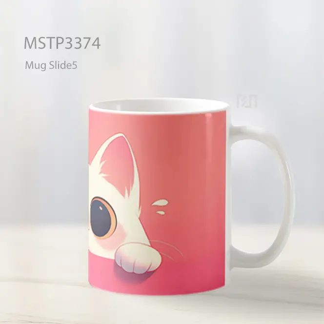 Kucing Mata Bulat Mug MSTP3374 - All-side / Desain