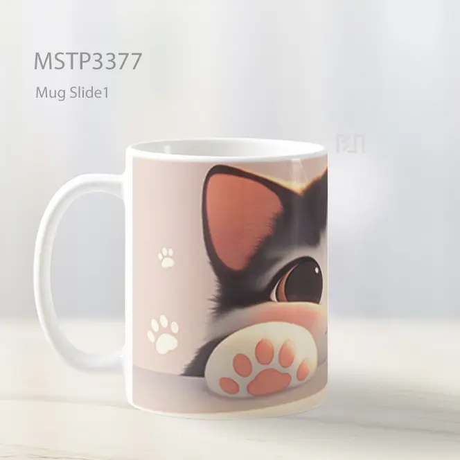Kucing Mengintip Mug MSTP3377 - All-side / Desain