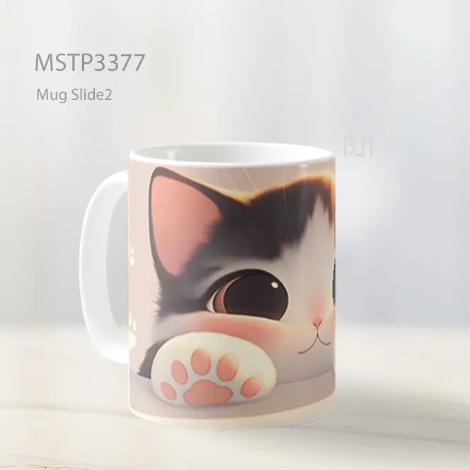 Kucing Mengintip Mug MSTP3377 - All-side / Desain