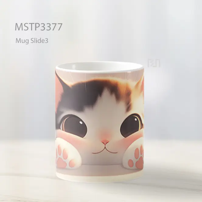 Kucing Mengintip Mug MSTP3377 - All-side / Desain