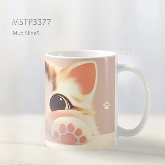 Kucing Mengintip Mug MSTP3377 - All-side / Desain