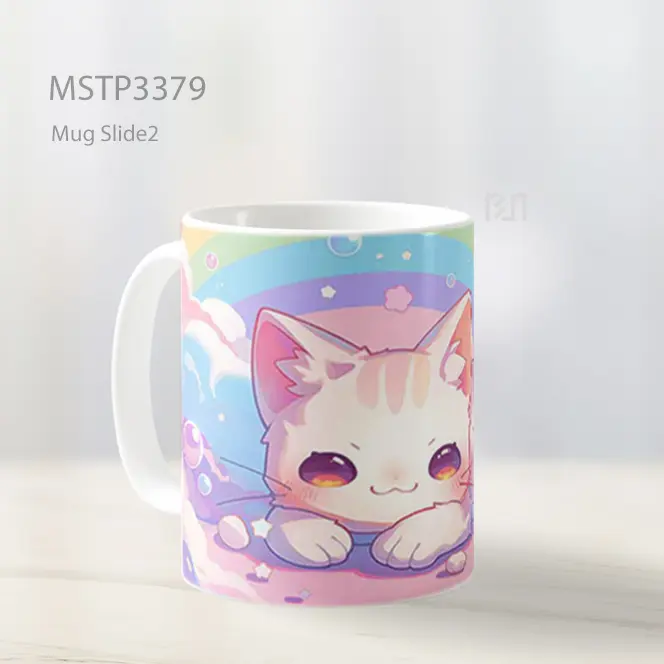 Kucing Pelangi Mug MSTP3379 - All-side / Desain