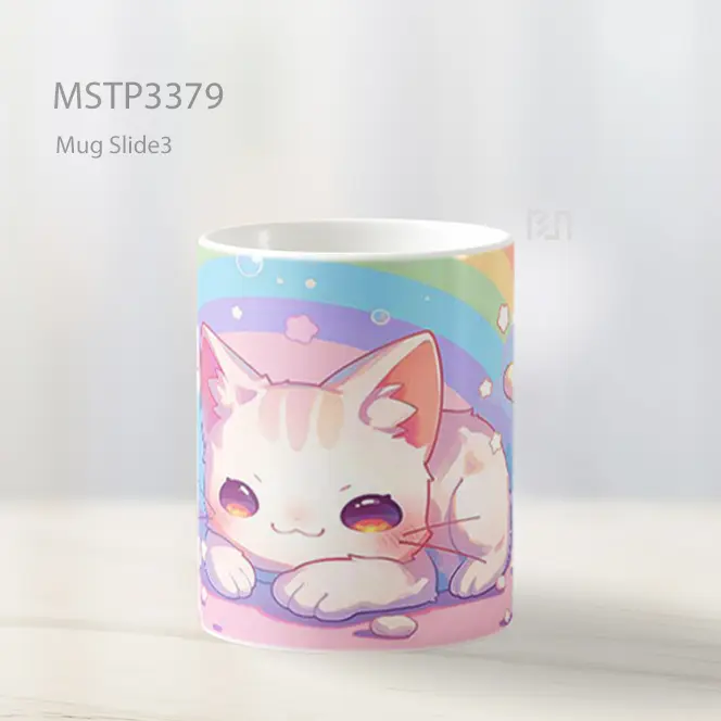 Kucing Pelangi Mug MSTP3379 - All-side / Desain