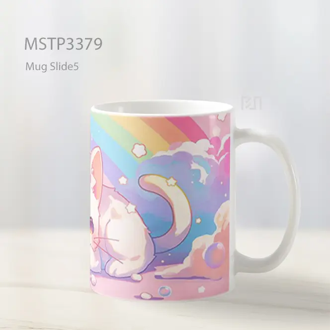 Kucing Pelangi Mug MSTP3379 - All-side / Desain