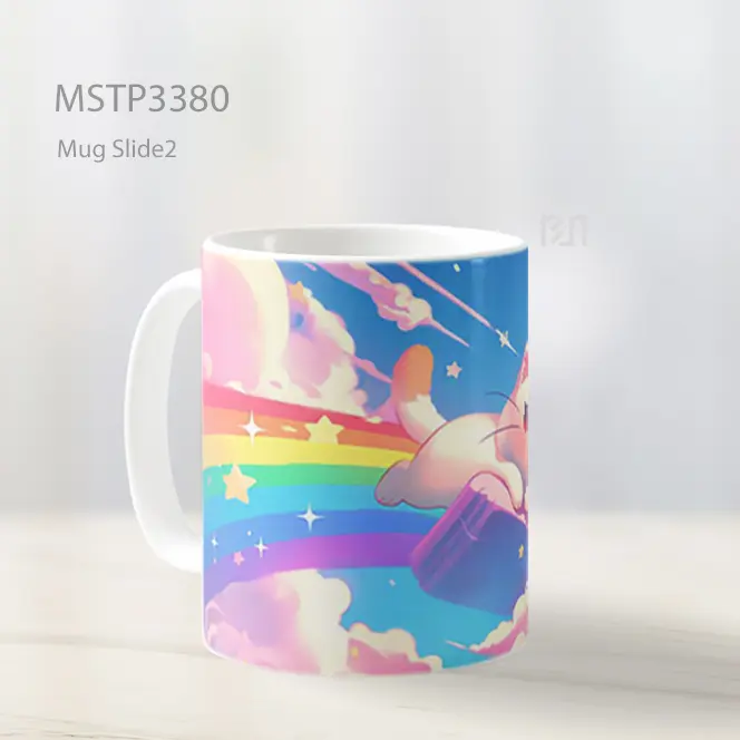 Kucing Pelangi Mug MSTP3380 - All-side / Desain