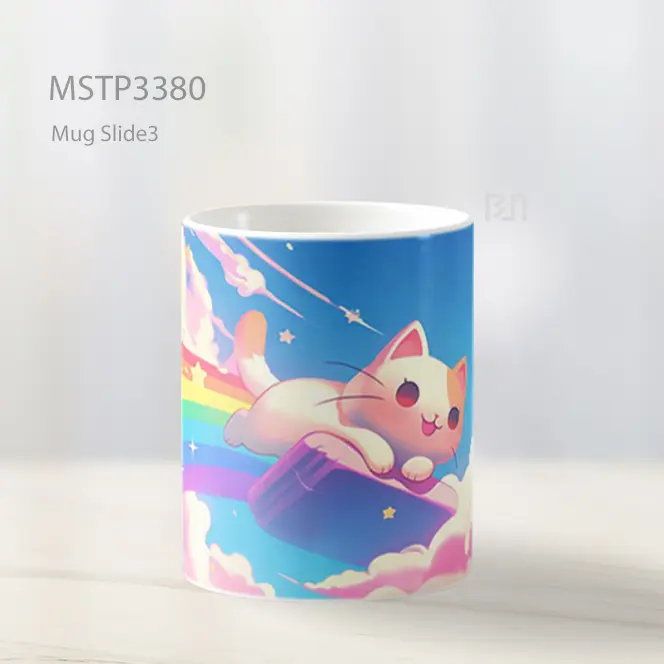 Kucing Pelangi Mug MSTP3380 - All-side / Desain