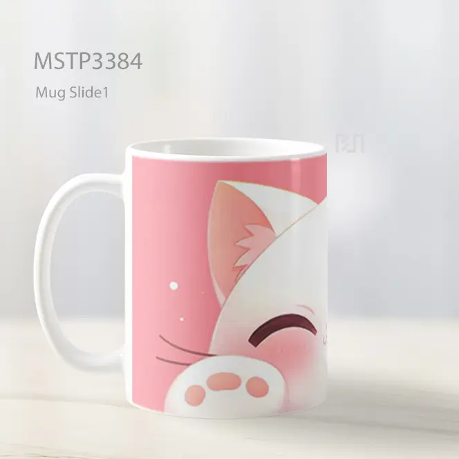 Kucing Senyum Lebar Mug MSTP3384 - All-side / Desain