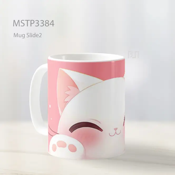 Kucing Senyum Lebar Mug MSTP3384 - All-side / Desain
