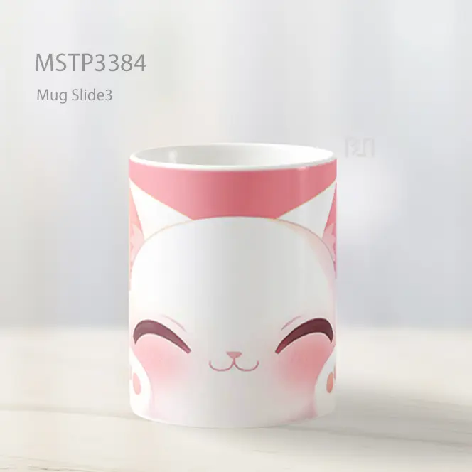 Kucing Senyum Lebar Mug MSTP3384 - All-side / Desain