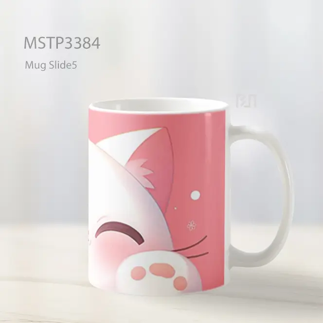 Kucing Senyum Lebar Mug MSTP3384 - All-side / Desain