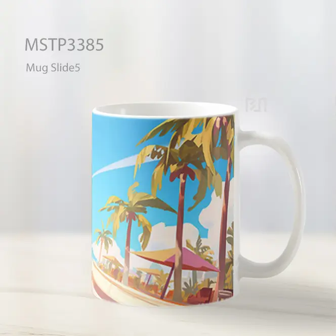 Kucing Skateboard Mug MSTP3385 - All-side / Desain