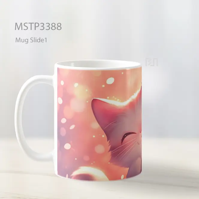 Kucing Tersenyum Mug MSTP3388 - All-side / Desain
