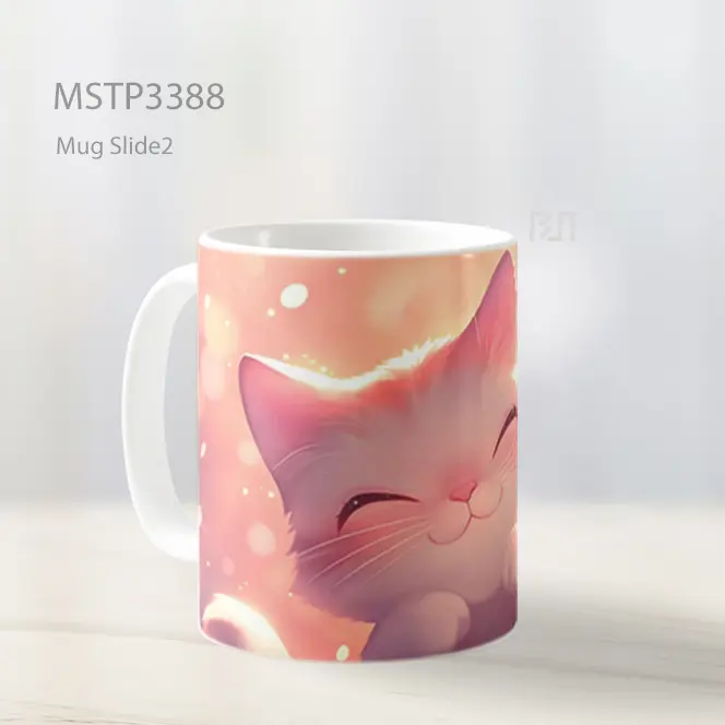 Kucing Tersenyum Mug MSTP3388 - All-side / Desain