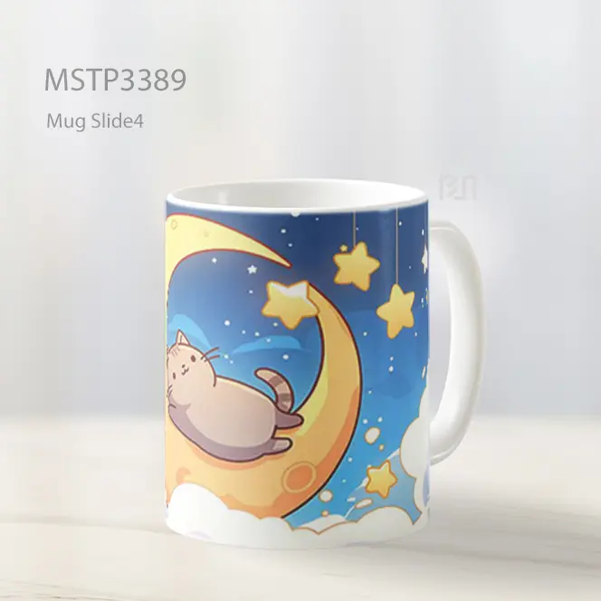 Kucing Tidur Bulan Mug MSTP3389