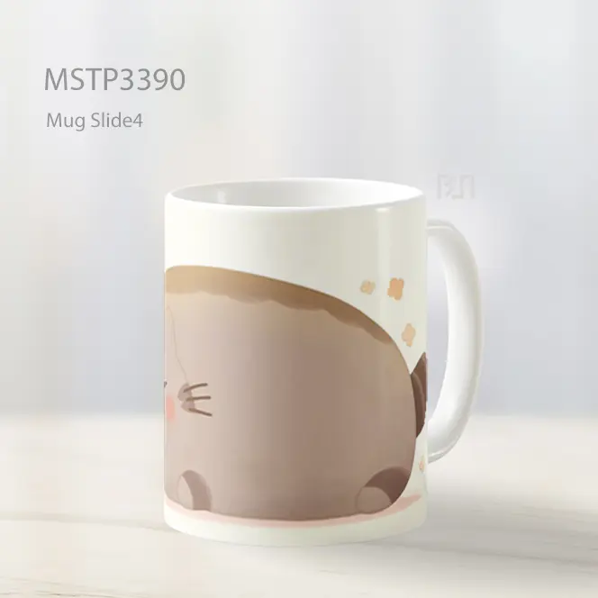 Kucing Tidur Bundar Mug MSTP3390