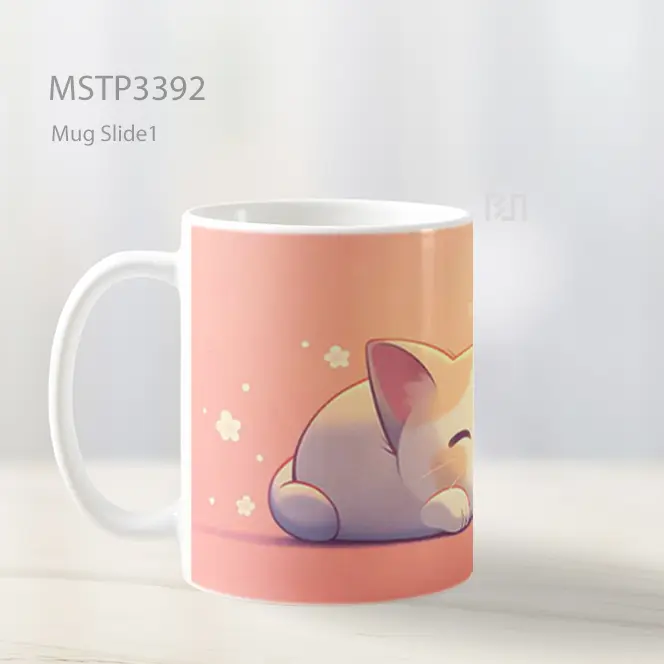 Kucing Tidur Tenang Mug MSTP3392 - All-side / Desain