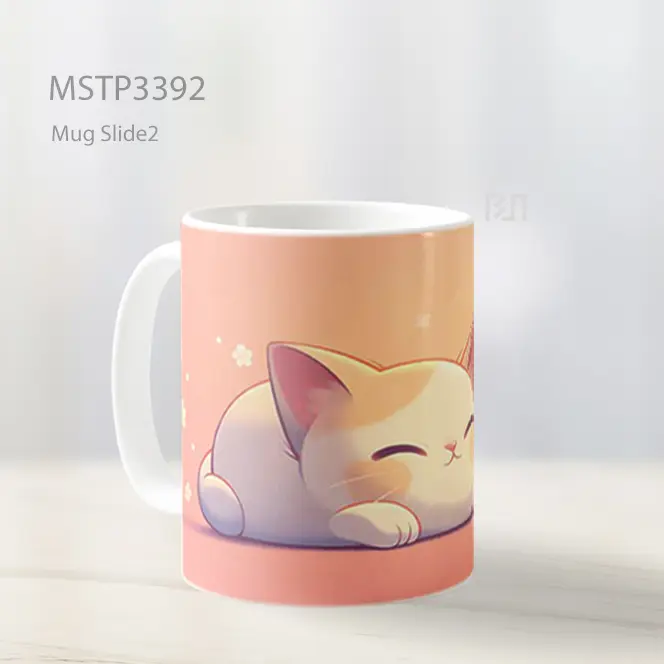Kucing Tidur Tenang Mug MSTP3392 - All-side / Desain
