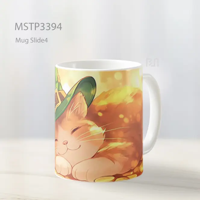 Kucing Topi Hijau Mug MSTP3394