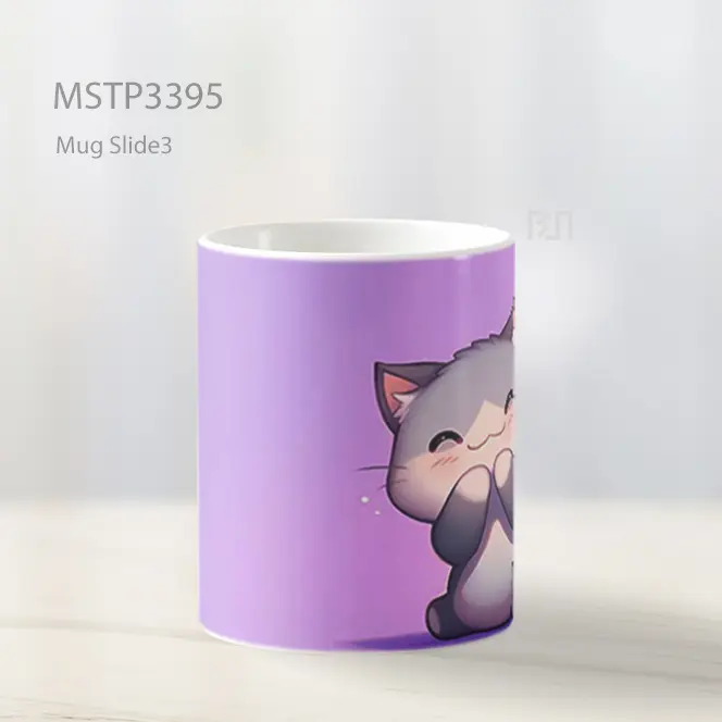 Kucing Ungu Imut Mug MSTP3395 - All-side / Desain