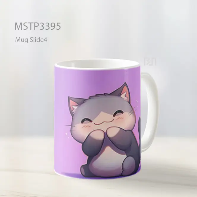 Kucing Ungu Imut Mug MSTP3395