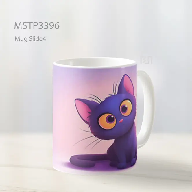 Kucing Ungu Lucu Mug MSTP3396