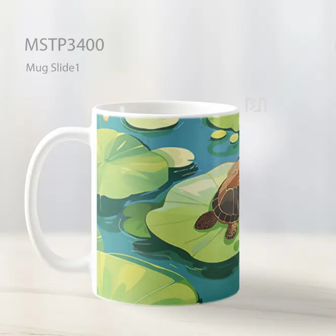 Kura Kura Di Daun Teratai Mug MSTP3400 - All-side / Desain