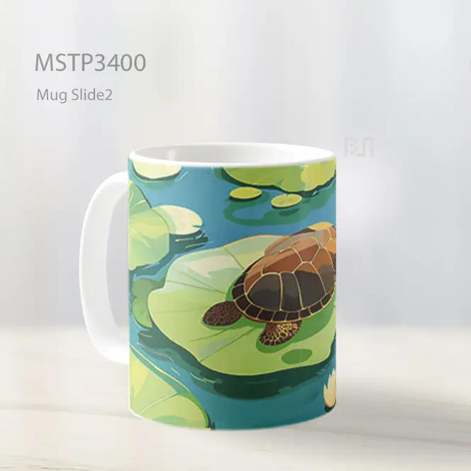 Kura Kura Di Daun Teratai Mug MSTP3400 - All-side / Desain