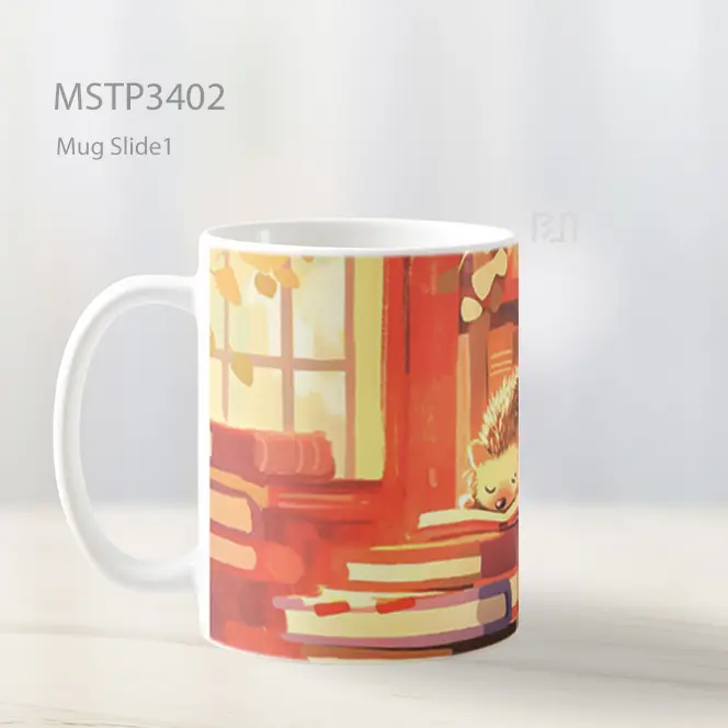 Landak Membaca Buku Mug MSTP3402 - All-side / Desain