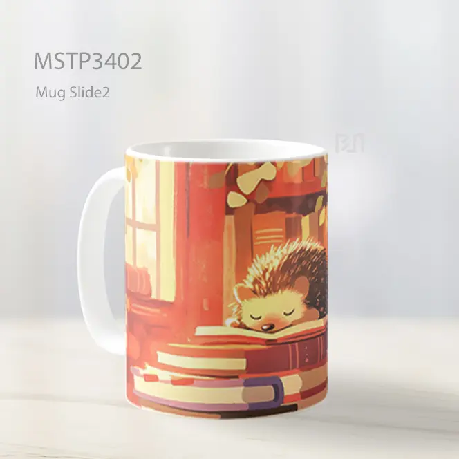 Landak Membaca Buku Mug MSTP3402 - All-side / Desain