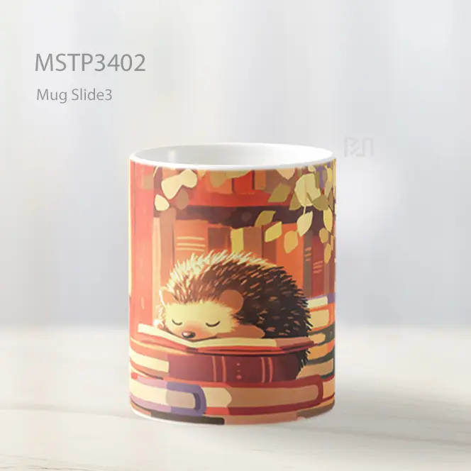 Landak Membaca Buku Mug MSTP3402 - All-side / Desain