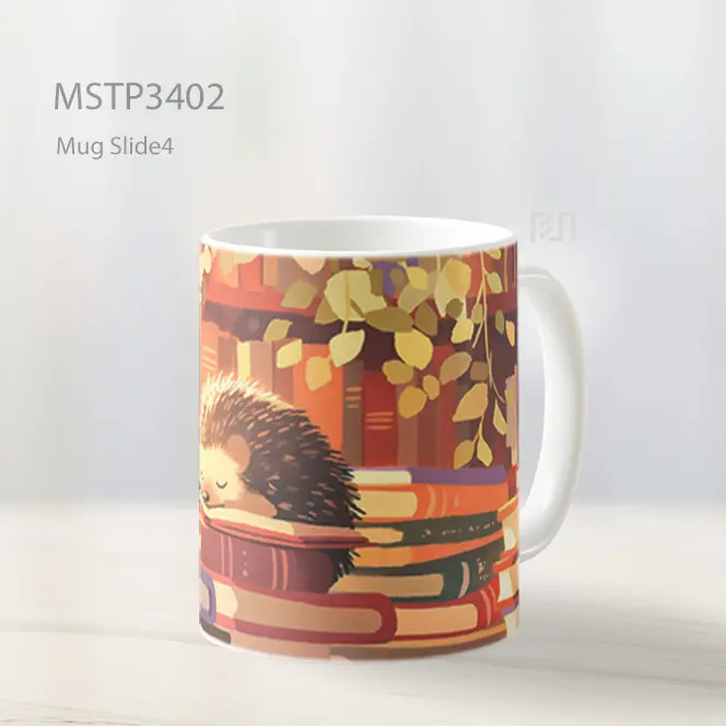 Landak Membaca Buku Mug MSTP3402