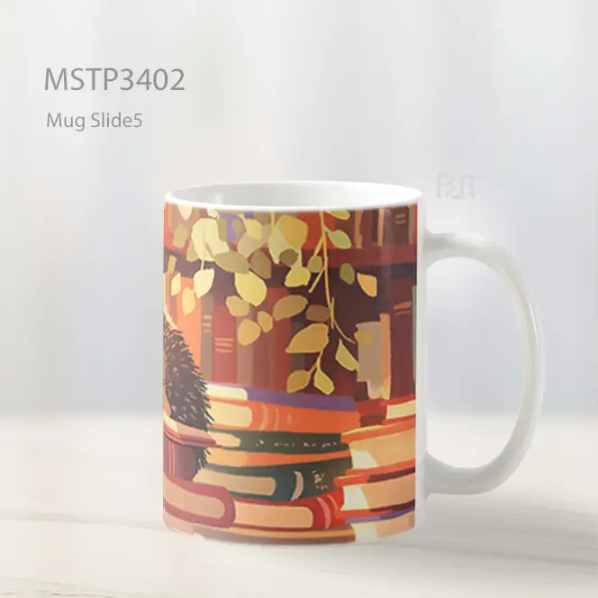 Landak Membaca Buku Mug MSTP3402 - All-side / Desain
