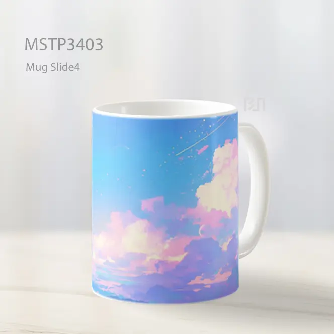 Langit Awan Biru Pink Mug MSTP3403