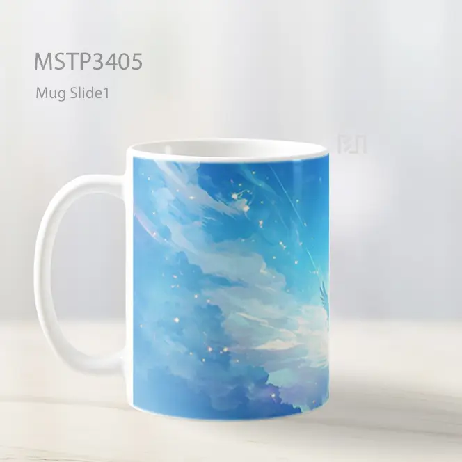 Langit Biru Terang Mug MSTP3405 - All-side / Desain