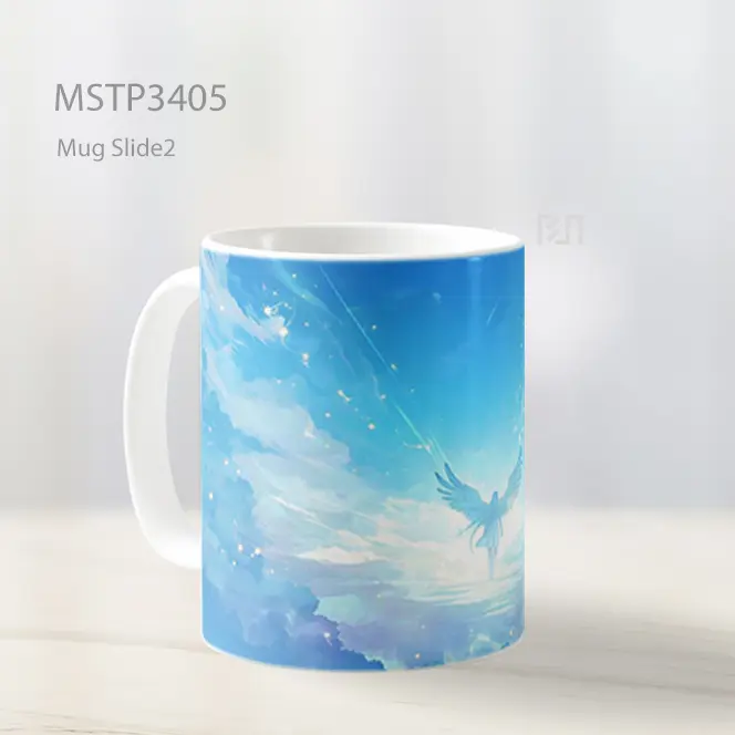 Langit Biru Terang Mug MSTP3405 - All-side / Desain