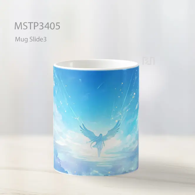 Langit Biru Terang Mug MSTP3405 - All-side / Desain