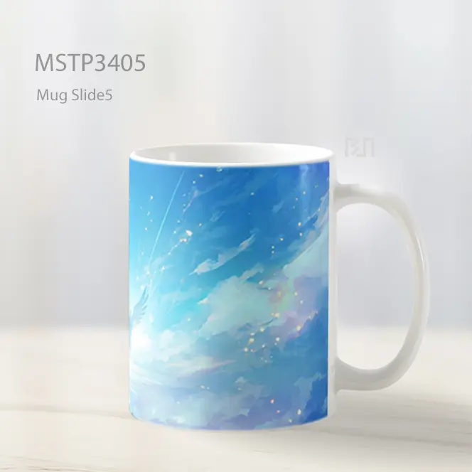 Langit Biru Terang Mug MSTP3405 - All-side / Desain