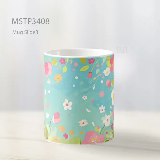 Latar Bunga Warna Warni Mug MSTP3408 - All-side / Desain