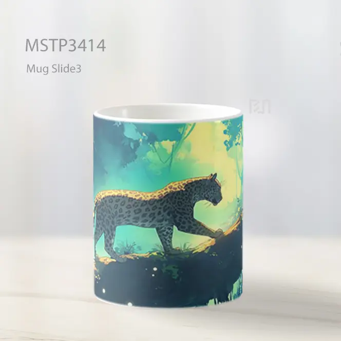 Macan Tutul Di Hutan Bercahaya Mug MSTP3414 - All-side / Desain