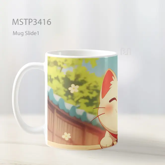 Maneki Neko Ceria Mug MSTP3416 - All-side / Desain