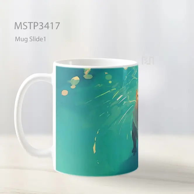 Marmut Berenang Mug MSTP3417 - All-side / Desain