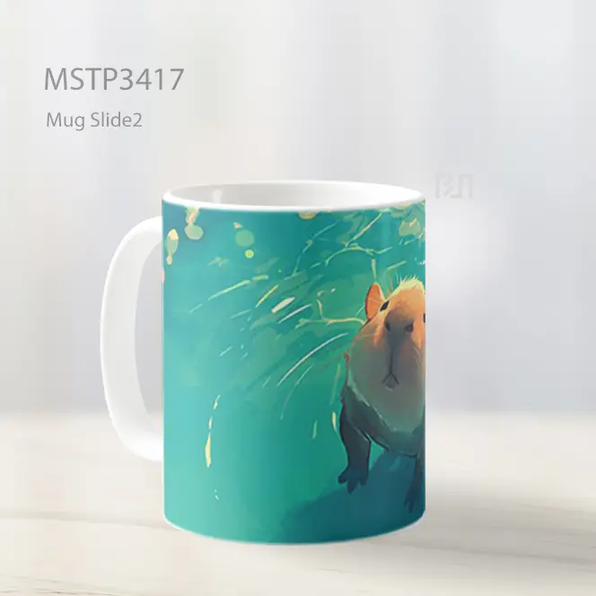 Marmut Berenang Mug MSTP3417 - All-side / Desain