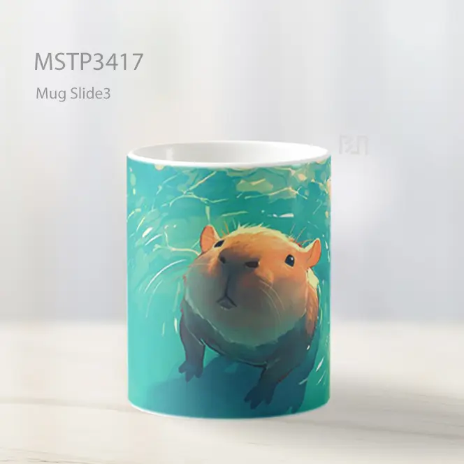 Marmut Berenang Mug MSTP3417 - All-side / Desain