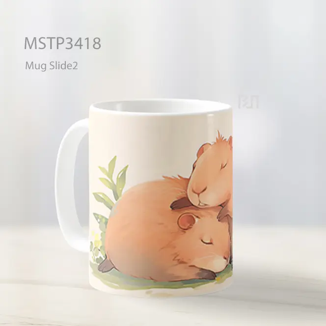 Marmut Berpelukan Mug MSTP3418 - All-side / Desain